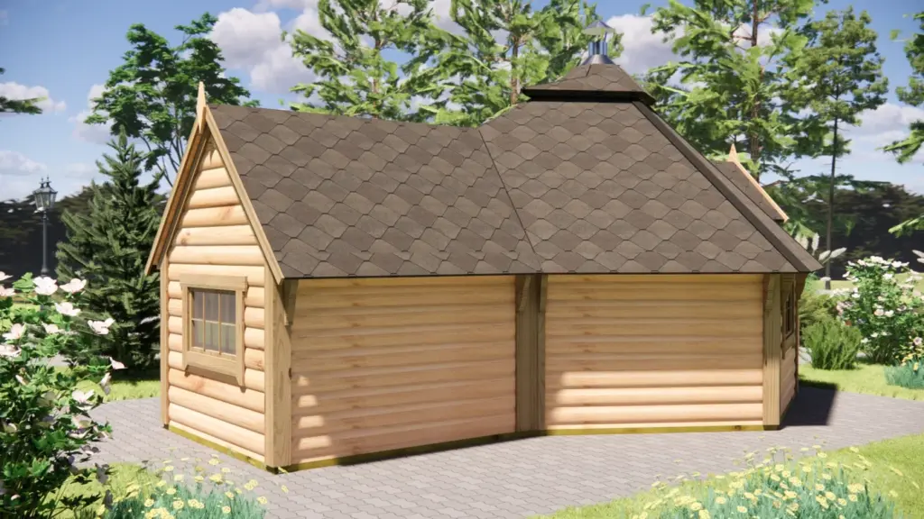 BBQ Hut 9.2 m² with 2.5m Extension, exterior view