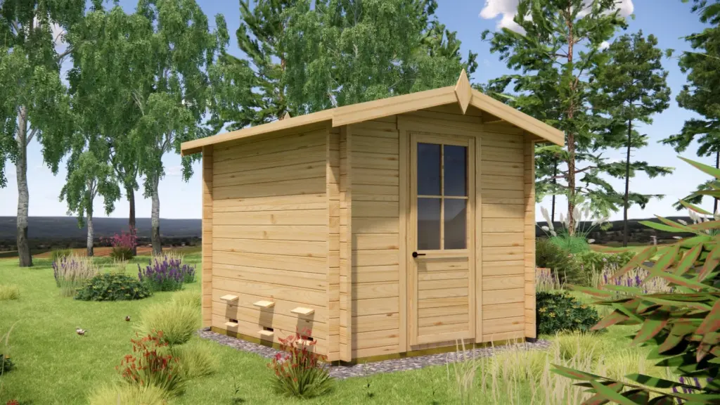 Glamping Cabin 2.7m x 2.4m, 5 m², exterior view 3