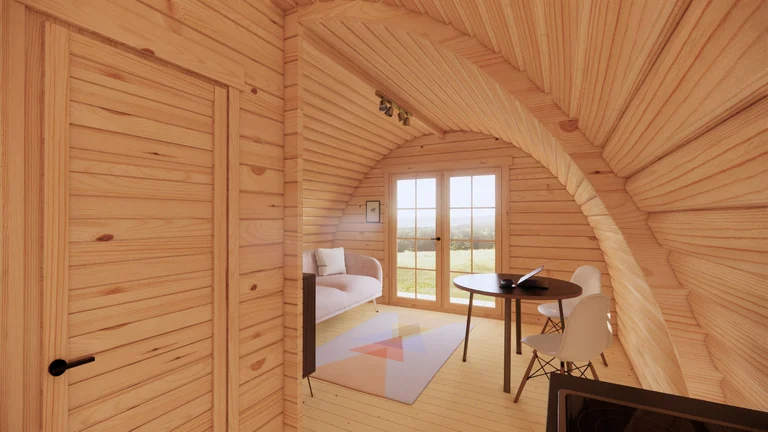 Glamping Pod 6m x 4m, 24 m², interior view 2