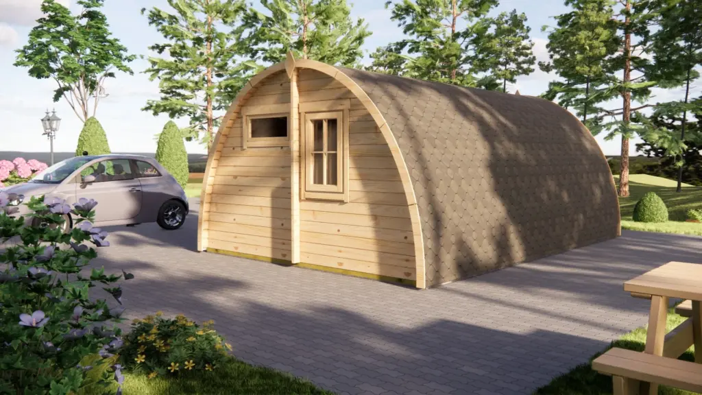 Glamping Pod 6m x 4m, 24 m², exterior view 3