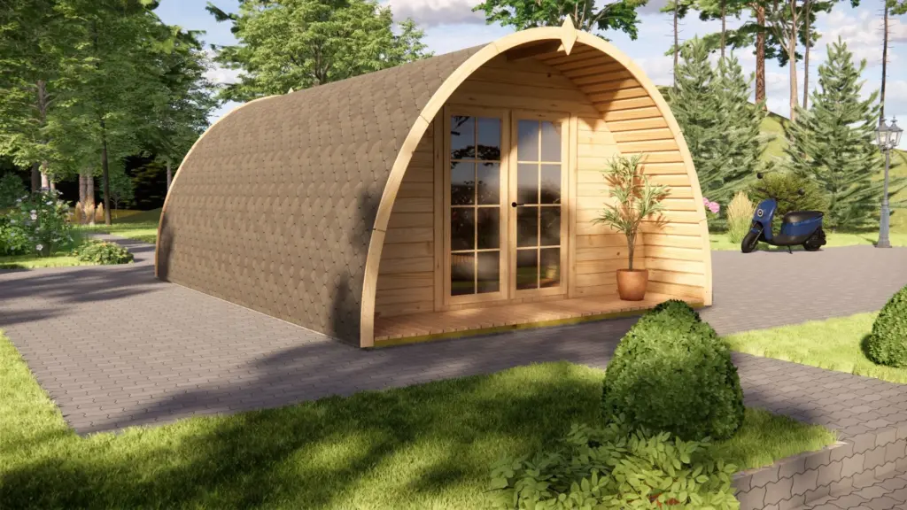 Glamping Pod 6m x 4m, 24 m², exterior view 4