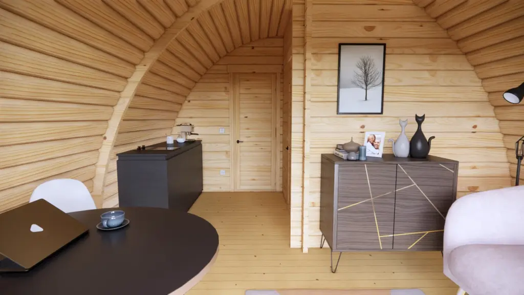 Glamping Pod 8m x 4m, 32 m², 1 Bedroom, interior view 3