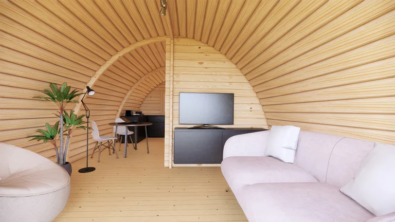 Glamping Pod 8m x 4m, 32 m², 2 Bedrooms, interior view 2