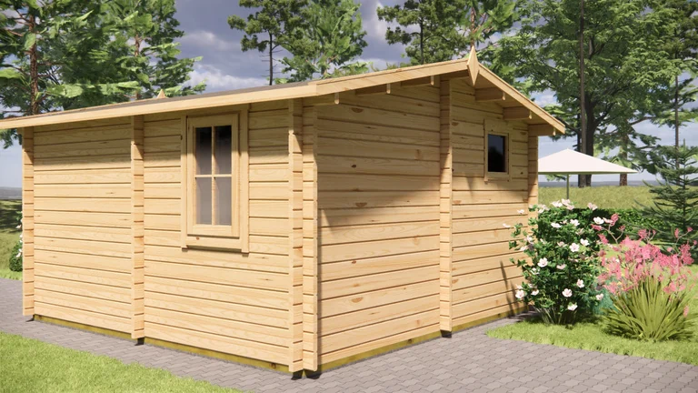 Sauna Cabin 4m x 4m, 16 m², exterior view 2