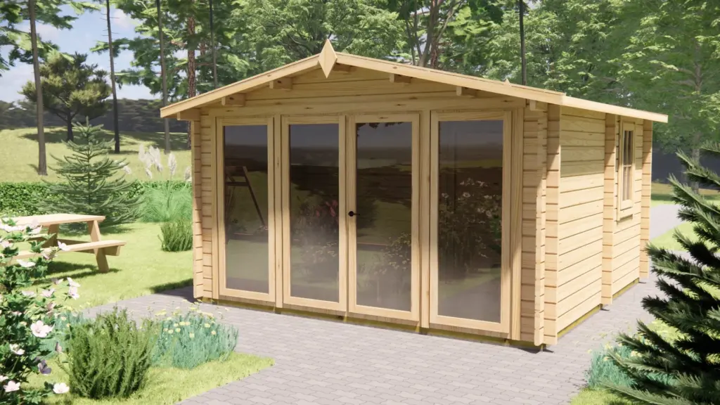 Sauna Cabin 4m x 4m, 16 m², exterior view 3