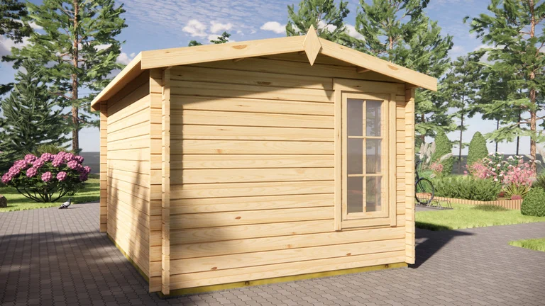 Summer House 4m x 3m, 10 m², Reverse Apex Roof, exterior view 3