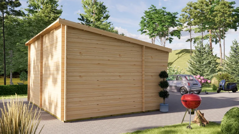 Summer House 6m x 3m with Canopy, 17 m², exterior view 3